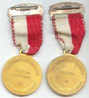 Svájc 1963/64. "Svájci Népviseletek" Zürich/Luzern 2db kitüntetés szalaggal szign.: Huguen...