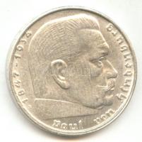 Német 3. Birodalom 1938B 2M Ag "Hindenburg" T:2
German Third Reich 1938B 2 Marks Ag "...
