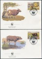 WWF: Tulok sor 4 db FDC-n WWF: bullock set on 4 FDC