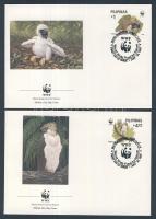 WWF: Pithecophaga jefferyi set on FDC WWF: Majomevő sas sor 4 db FDC-n