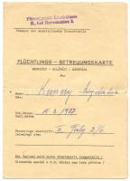 1957 Bécsi menekültellátási kártya és egy magyar menekülteknek szóló "irányadó értesítés" 1956. 12. 1-i dátummal