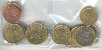 Franciaország/Hollandia 1999-2001. 1c-2 euro forgalmi sorok, összesen 16db érme T:1,2 France/Netherlands 1999-2001. 1 cent - 2 Euro, 16 euro coins of the two country C:Unc,XF