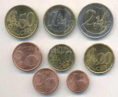 Luxemburg 2002. 1c-2€ euro forgalmi sor T:1,2
Luxembourgh 2002. 1 cent - 2 Euro coin set C...