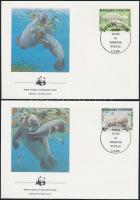 WWF: Wild animals set on 4 FDC WWF: Vadállatok sor 4 db FDC-n