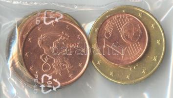 Finnország 1999-2002. 1c-2 euro forgalmi sor T:1,2
Finland 1999-2002. 1 cent - 2 Euro coin set C:Un...