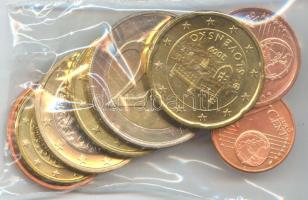 Szlovákia 2008. 1c-2€ euro forgalmi sor T:1 Slovakia 2008. 1 cent - 2 Euro coin set C:Unc