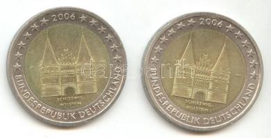 Németország 2006A 2€ /2006D 2€ "Schleswig-Holstein" T:1
Germany 2006A ...