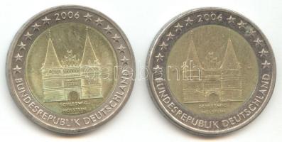 Németország 2006A 2€ /2006F 2€ "Schleswig-Holstein" T:1,2
Germany 2006...