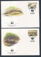 1984 WWF: Nílusi krokodil sor Mi 517-520 4 db FDC-n
