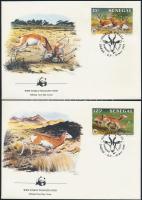 WWF: Gazelle set on 4 FDC WWF: Dámagazella sor 4 db FDC-n