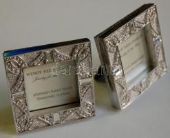 2 db Wendy Reed Designed képkeret, Swarovski üveggel és platinázott kerettel/
Photo frames platinum ...