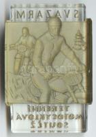Csehszlovákia DN. Svazarm Off-Road Motorkerékpár verseny plakett adományozói dísztokban (69x48mm) T:...
