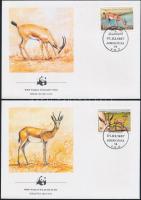 1987 WWF: Homoki gazella sor Mi 1753-1756 4 db FDC-n