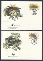 WWF: Jamaican Boa set on FDC WWF: Jamaikai boa sor 4 db FDC-n