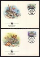 WWF: Fishes set 4 pieces on FDC WWF: Halak sor  4 db FDC-n