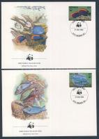 WWF: Fishes set on FDC WWF: Halak sor 4 db FDC-n