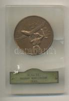 1943. Magyar Aero Szövetség (M.Ae.Sz.) Országos Modellverseny plakett adományozói dísztokban (60x89mm) T:2