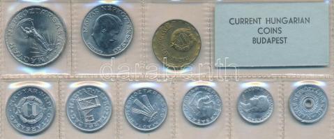 1977. 2f-10Ft 9db klf érmés forgalmi sor fóliatokban T:1