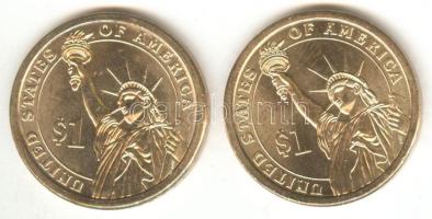 Amerikai Egyesült Államok 2007P 1$ "John Adams" + 2007P 1$ "James Madison" T:2 USA 2007P 1 Dollar "John Adams" + 2007P 1 Dollar "James Madison" C:XF