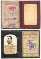 1930-as évek 3db vasúti igazolvány (az egyik fotóval)