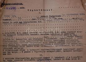 1953 10 db kitelepítéssel kapcsolatos okmány