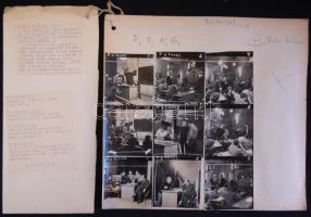 cca 1960 Gyermektükör c. film, Pécsi Sándorral 18 db eredeti MTI sajtófotó és riportszöveg