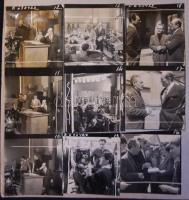 cca 1960 Gyermektükör c. film, Pécsi Sándorral 18 db eredeti MTI sajtófotó és riportszöveg