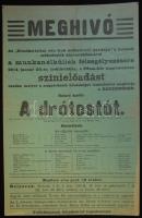 cca 1930-1950 Színházi plakát + meghívók, programok, színházi nyomtatványok, hangverseny belépők öss...