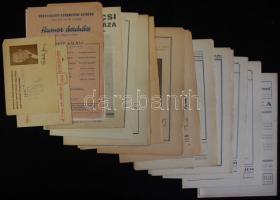 cca 1930-1950 Színházi plakát + meghívók, programok, színházi nyomtatványok, hangverseny belépők öss...