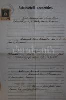 1880-1919 14db okmánybélyeges hivatalos irat és okmány