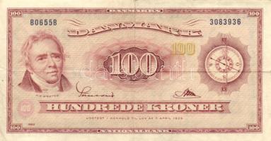 Dánia 1965. 100K (2x) "A7 / B0"  T:III,III- Denmark 1965. 100 Kroner (2x) " A7 / B0" C:F,VG