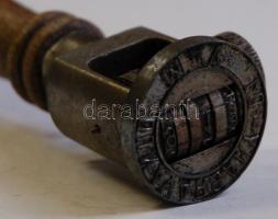 Dunavarsány MÁV fanyeles vasúti dátumbélyegző / railroad stamp-seal