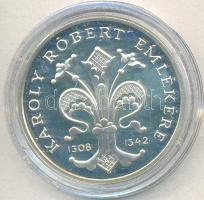 1992. 500Ft Ag "Károly Róbert" T:PP Dísztokban, tanúsítvánnyal
