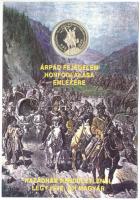 1996. "Honfoglalás-Szt.István, Árpád fejedelem" emlékérem Ag(0.835) 5,37g "Millecentenáriumi Labdarúgó torna" díszlapon T:PP