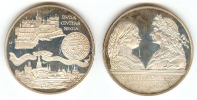 1990. 500Ft Ag + 500Ft Ag "Mátyás király" pár T:PP Tanúsítvánnyal, dísztokban!