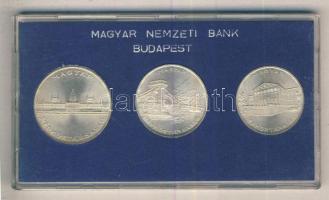 1956. 10Ft Ag, 20Ft Ag, 25Ft Ag "10 éves a Ft" T:1 Eredeti MNB tokban!