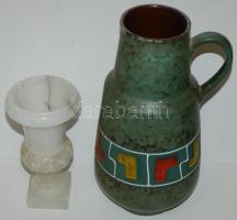 Alabástrom és festett kerámia váza