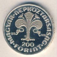 1978. 200Ft Ag "Első magyar aranyforint" T:PP