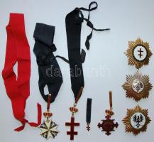 Vegyes replika tétel zománcozott darabokkal, összesen 6db klf jelvénnyel és kitüntetéssel T:vegyes