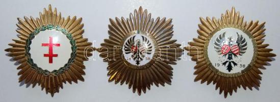 Vegyes replika tétel zománcozott darabokkal, összesen 6db klf jelvénnyel és kitüntetéssel T:vegyes