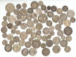Nagy vegyes ezüst tétel 101 klf éremmel, jobb darabokkal + 2kg vegyes átnézetlen fémpénz! T:vegyes 101 pieces of various silver coin + 2kg unchecked metal coins C:Mixed