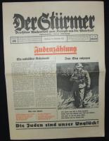 1942 Der Stürmer: Deutsches Wochenblatt zum Kampfe um die Wahrheit, Nürnberg, 24. September. Német náci hetilap egy száma /  Nazi German weekly newspaper
