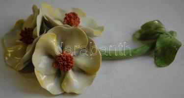 Herendi porcelán asztali virágdísz, nagyon apró lepattogzás (1 mm), Hand painted Herend chinaware ro...