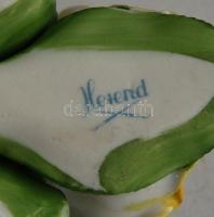 Herendi porcelán asztali virágdísz nagyon apró lepattogzás,  Hand painted Herend chinaware rose 16 c...