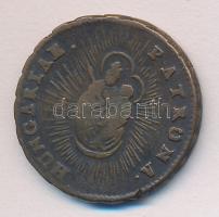 1763. Rézdénár "Mária Terézia" (zárt korona) T:3