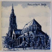Nieuwe kerk Delft, falra akasztható díszcsempe a delfti Újtemplom képével / 
Decorative tile picturi...