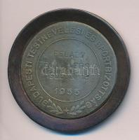 1955. "Budapesti Testnevelési Sportbizottság" sakkverseny díjérem (50mm) T:2