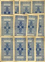 Hiánytalan, jó állapotú régi Piatnik tarokk  kártya kártyaszignettával. 42 lap / Complete deck of ta...