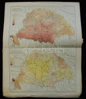~1910 Kogutowicz és Társa földrajzi atlasztöredék 24db jó állapotú térképpel