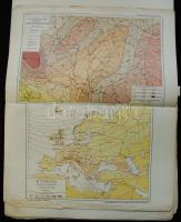 ~1910 Kogutowicz és Társa földrajzi atlasztöredék 24db jó állapotú térképpel